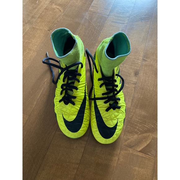 Nike Hypervenom Phantom II FG Volt/Black/Hyper Turquoise youth size 5.5 - Picture 3 of 12